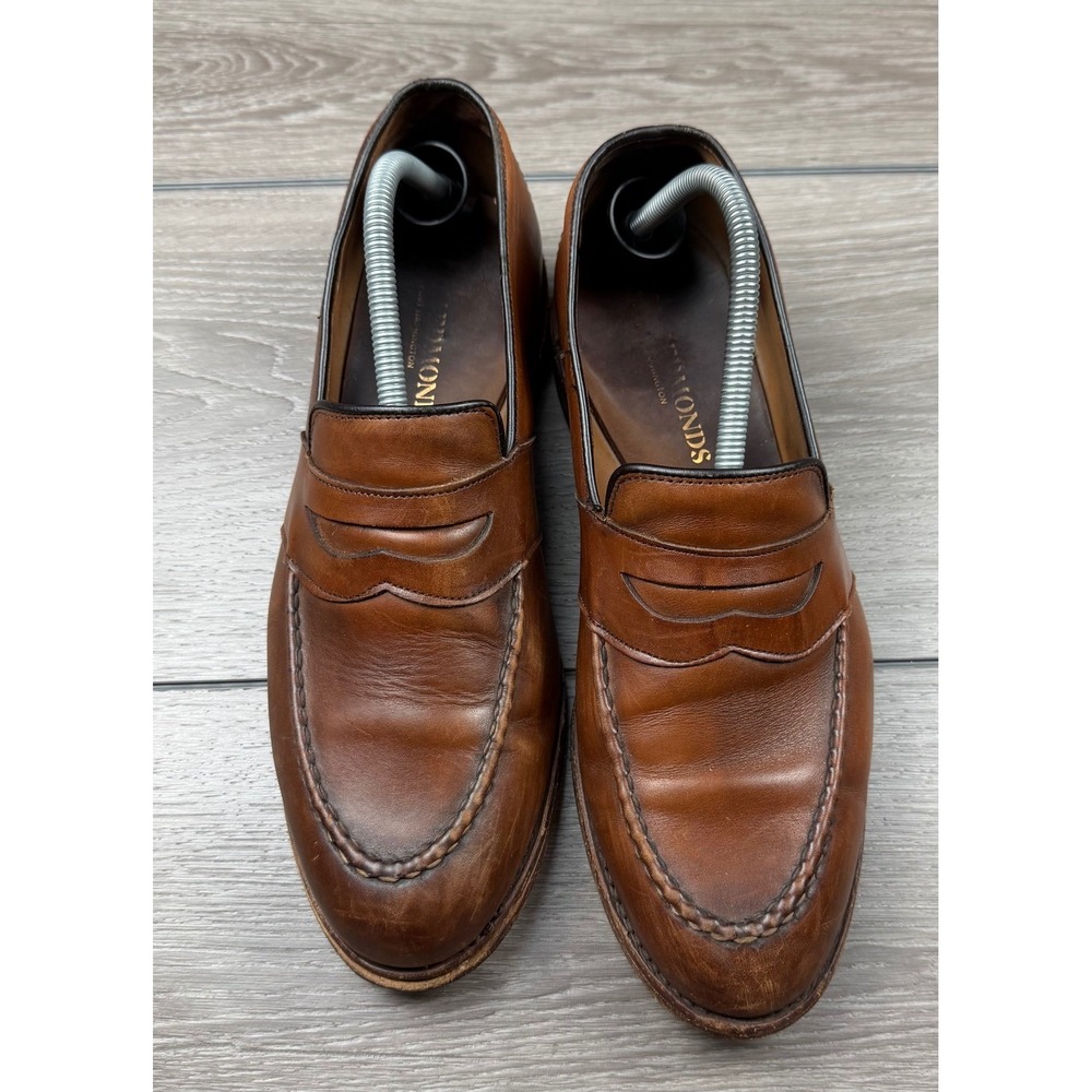 Allen Edmonds Mens Randolph Loafers Full Strap Penny Leather Brown US 10.5 D - Picture 2 of 11